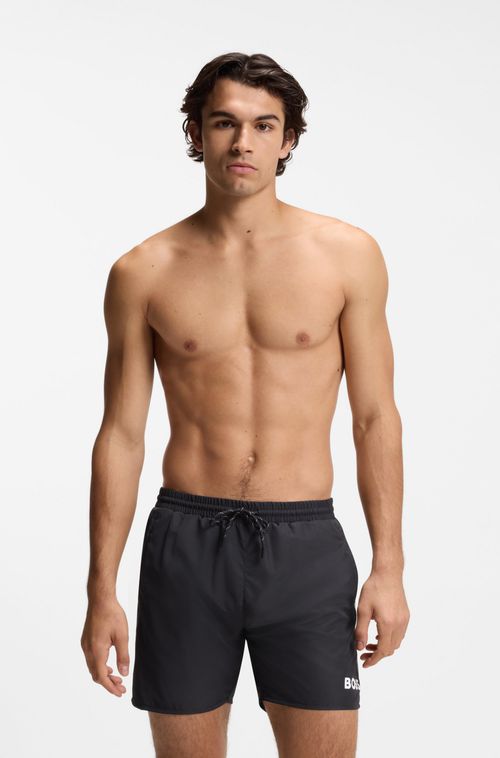 Shorts De Banho De Secagem Rápida Com Detalhes Contrastantes