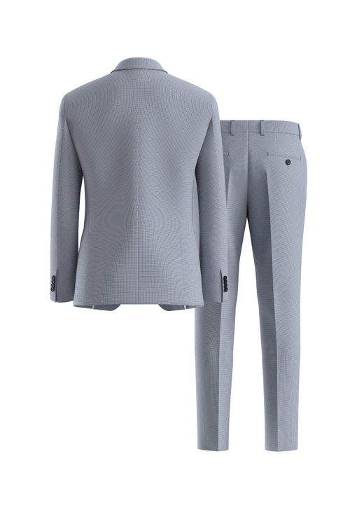 Terno De Ajuste Slim De Lã Virgem