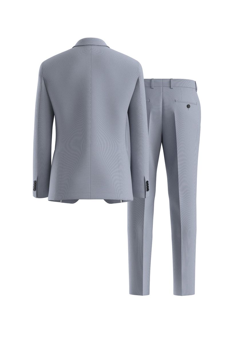 Terno De Ajuste Slim De Lã Virgem