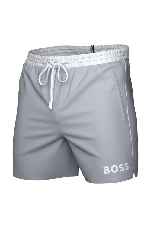 Shorts De Banho Com Logo Contrastante