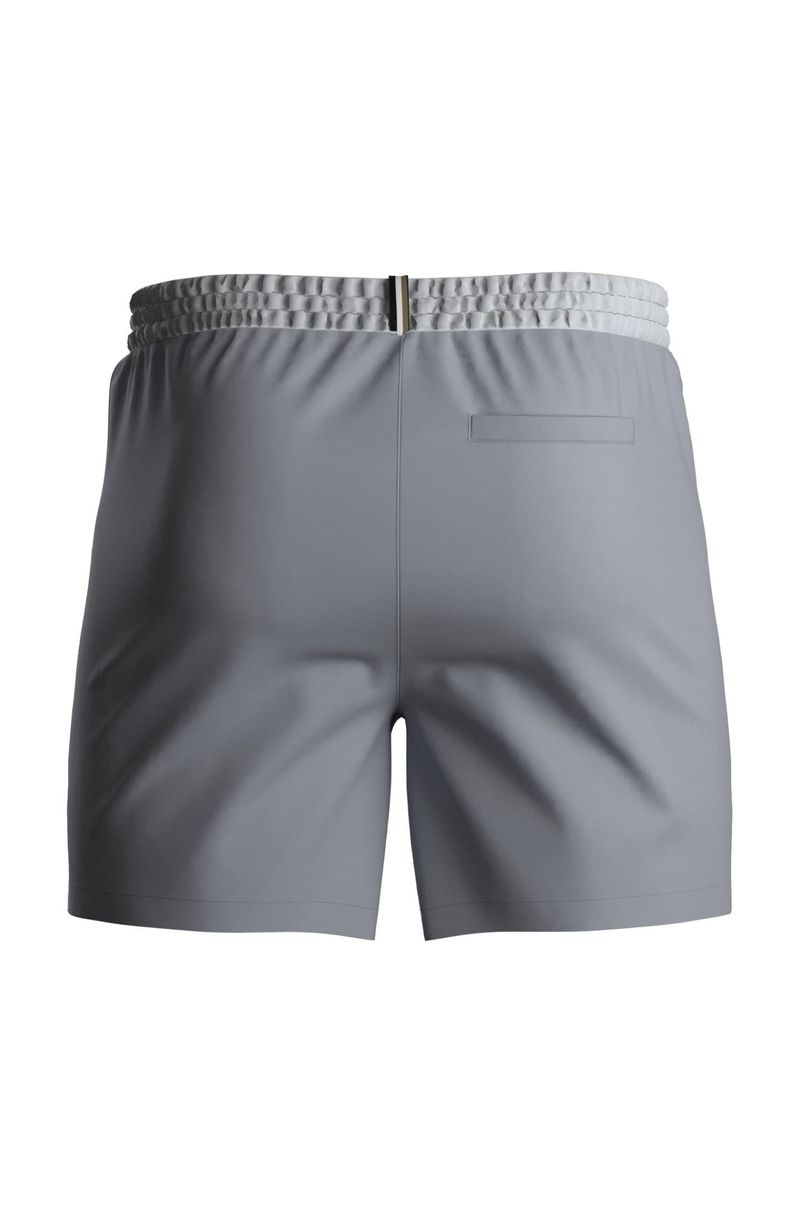 Shorts De Banho Com Logo Contrastante
