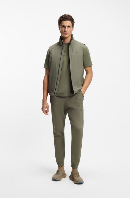 Camiseta De Ajuste Descontraído Em Algodão Elástico Com Logo