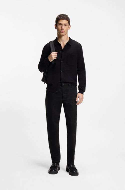 Calças Jeans Elástica De Corte Afunilado