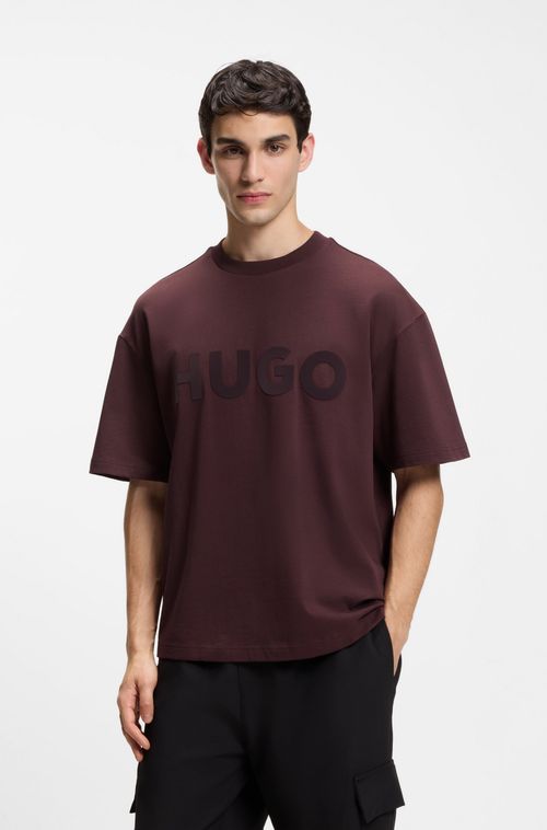 Camiseta Em Jersey De Algodão Com Logo Refletor