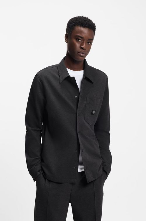 Camisa De Ajuste Oversized Em Mistura De Algodão