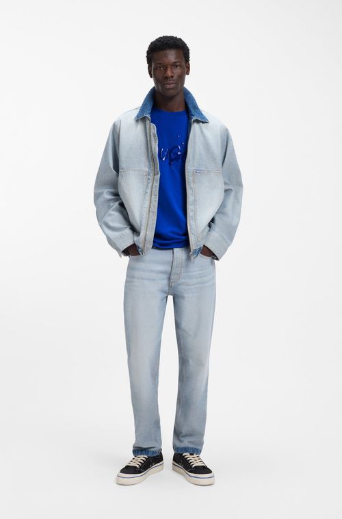 Camiseta Em Jersey De Algodão Com Logo