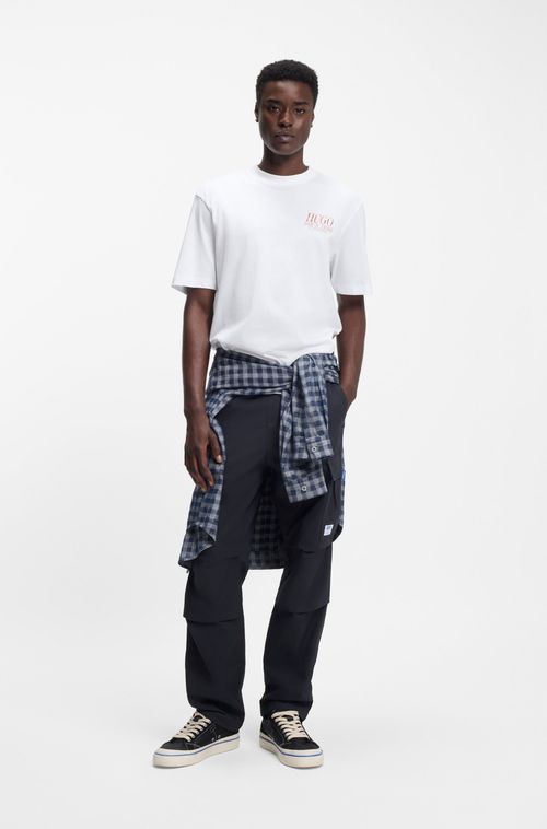 Camiseta Em Jersey De Algodão Com Logo