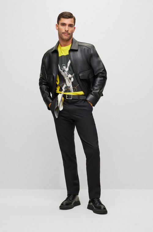 Camiseta Em Algodão Com Estrutura Interlock BOSS x Freddie Mercury