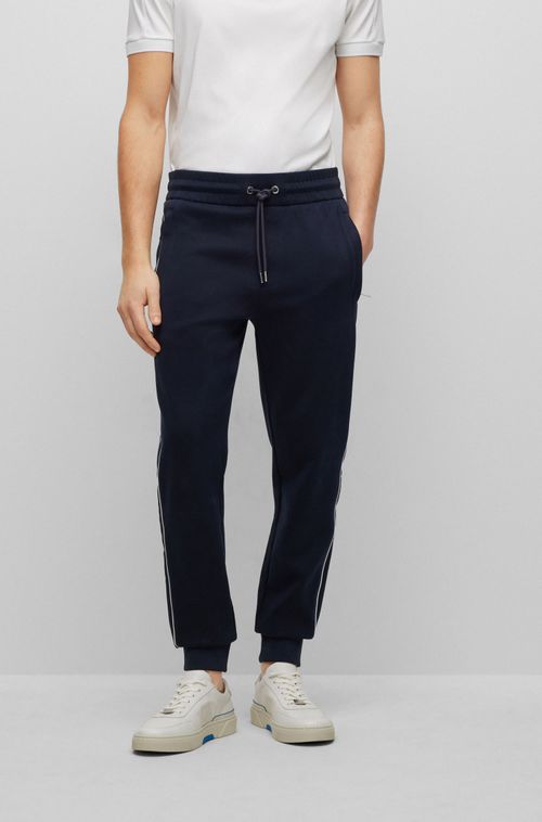 Calças De Treino Porsche X Boss De Malha Respirável Tonal Em Mistura De Algodão Mercerizado