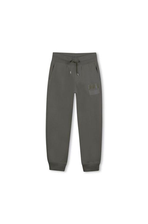 Calças Infantis Em Mistura De Algodão Com Logo Dividido