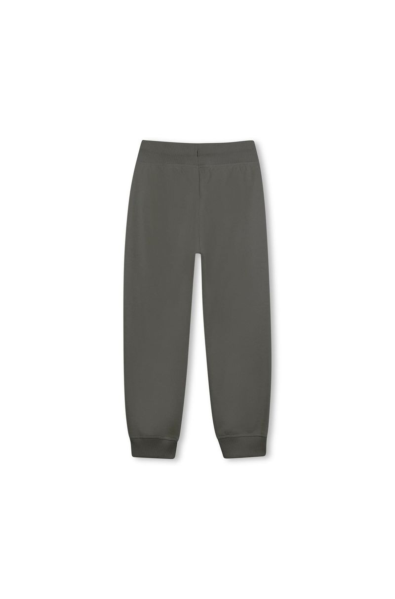 Calças Infantis Em Mistura De Algodão Com Logo Dividido