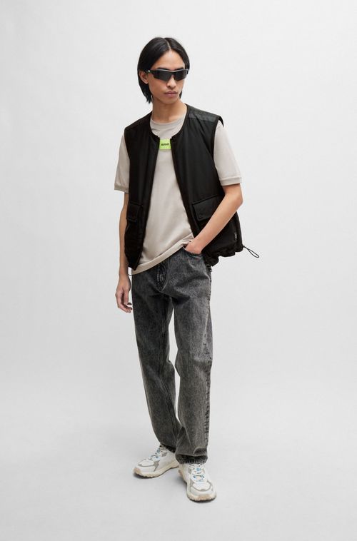 Camiseta De Algodão Com Etiqueta Com Logo