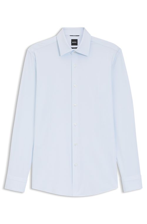 Camisa De Ajuste Slim Em Jersey Elástico De Alto Desempenho