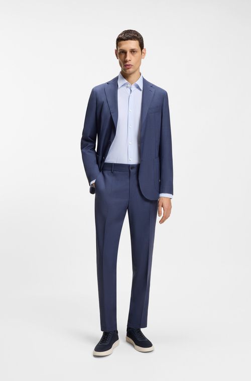 Camisa De Ajuste Slim Em Jersey Elástico De Alto Desempenho