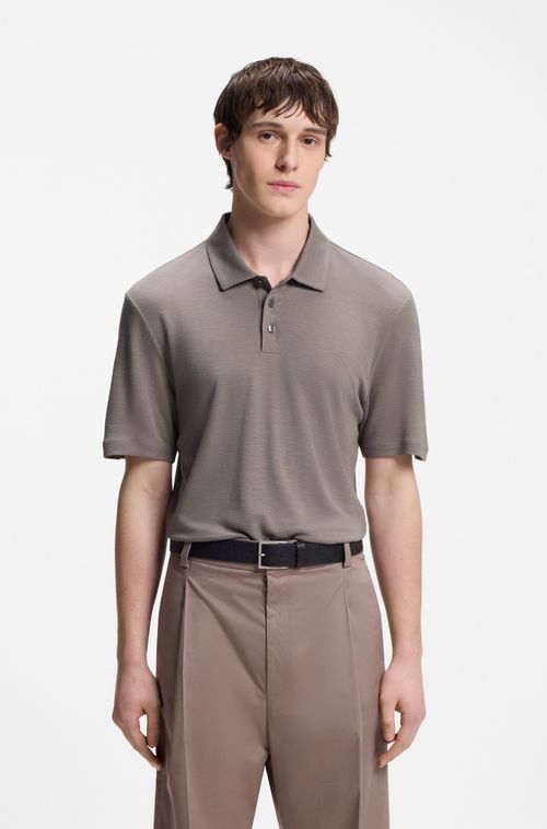 Polo De Ajuste Slim Em Interlock Descontraído