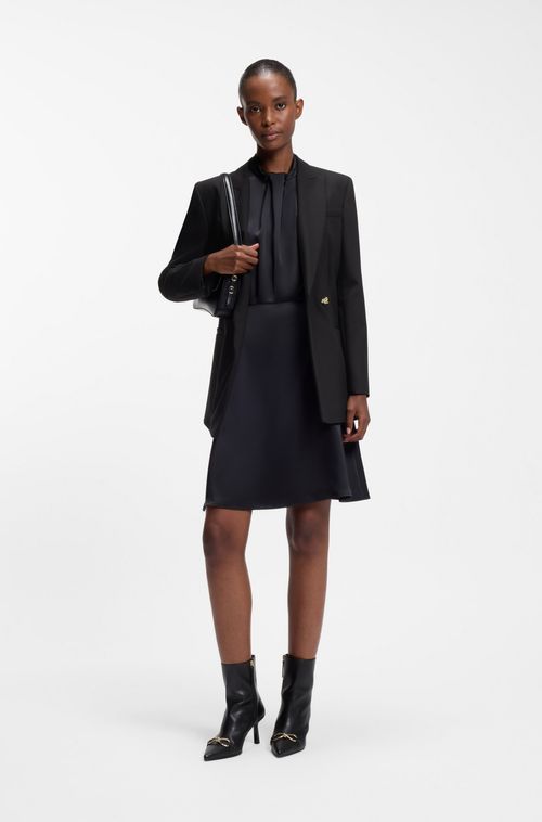 Blazer De Ajuste Regular Com Parte Frontal De Trespasse