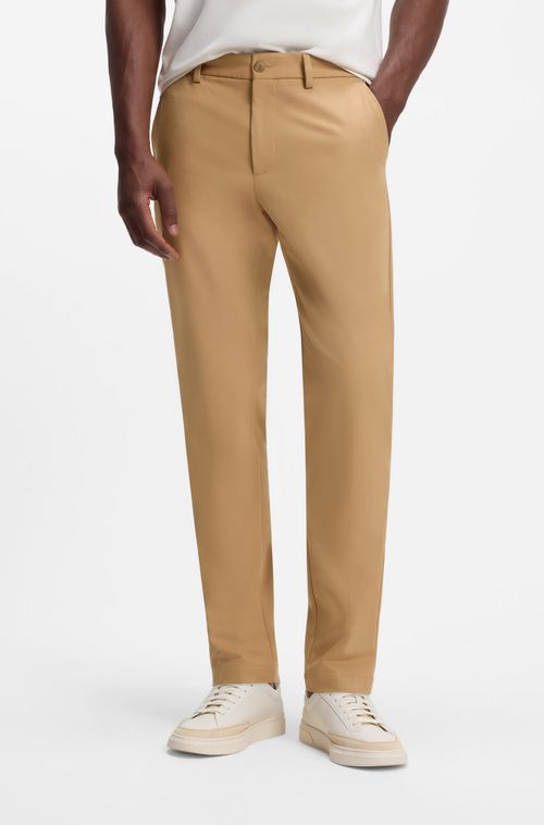 Calças Slim-Fit Em Mistura De Algodão Elástico