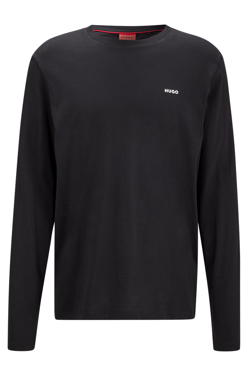 Camiseta De Mangas Compridas Em Jersey De Algodão Com Logo