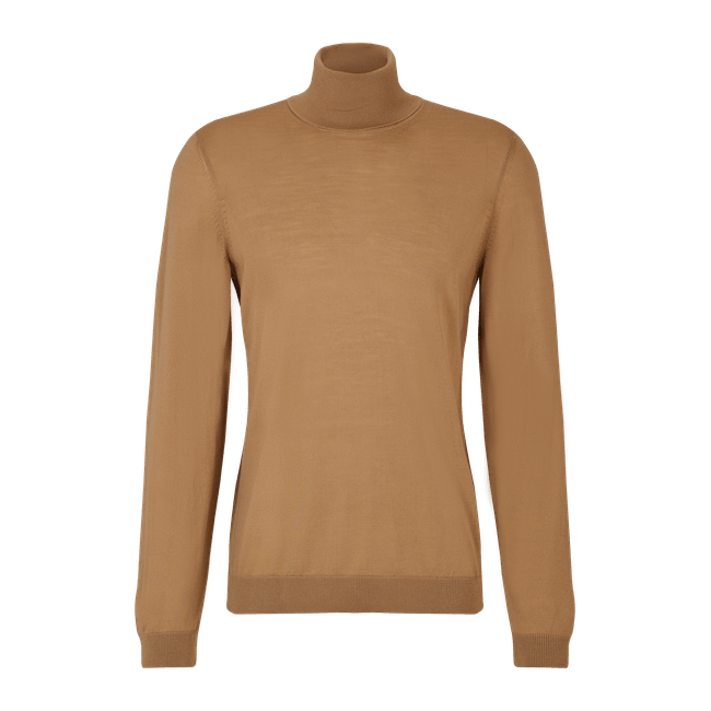 Sueter De Gola Alta Slim Fit Em Lã Virgem
