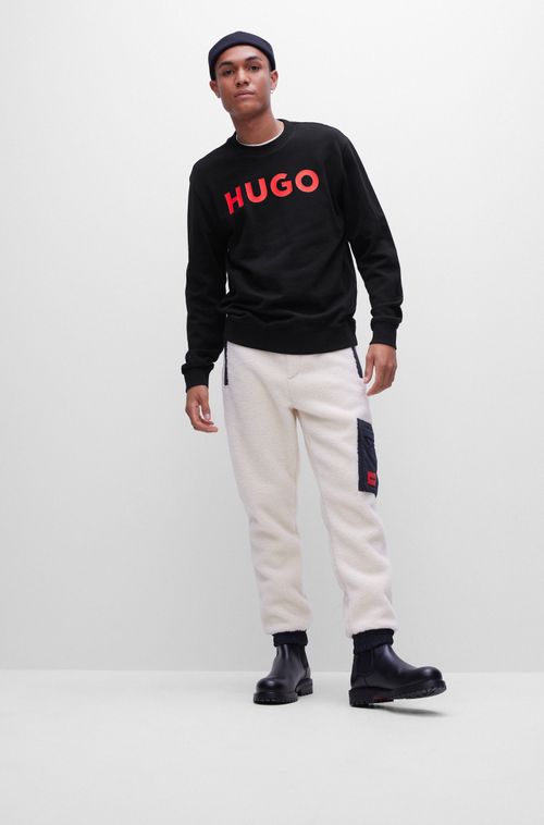Blusa De Moletom De Gola Redonda Em Terry Francês Com Logo