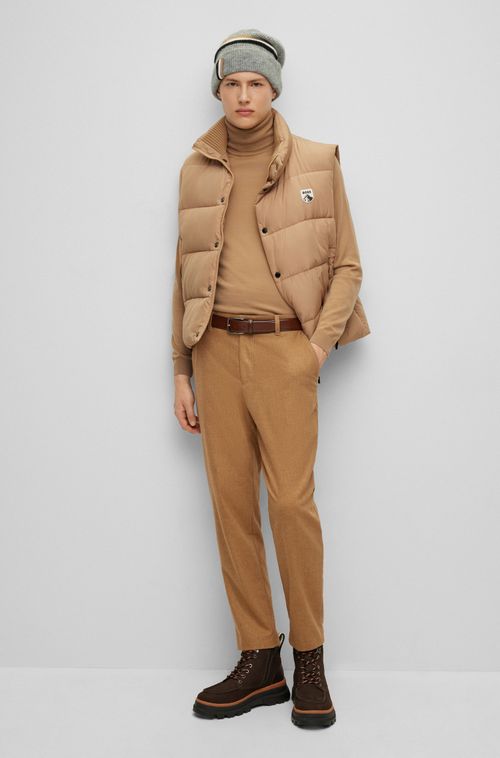 Sueter De Gola Alta Slim Fit Em Lã Virgem