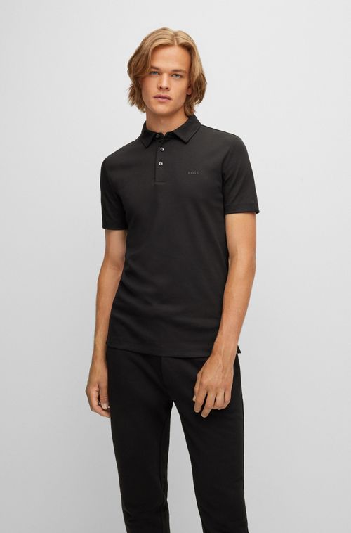 Camisa Polo Slim Fit Em Algodão Orgânico Com Logo