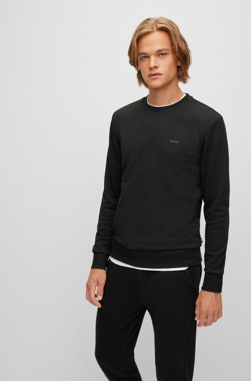 Blusa De Moletom Em Algodão Orgânico Com Logo Emborrachado