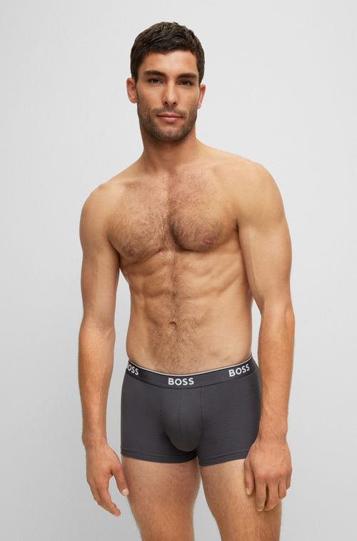 Conjunto 3 Cuecas Em Algodão Stretch Com Logo