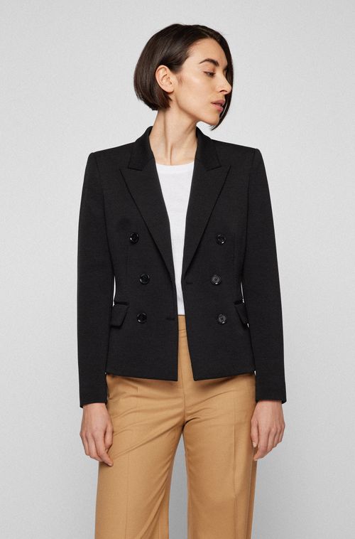 Blazer Trespassado Regular Fit Em Tecido Stretch