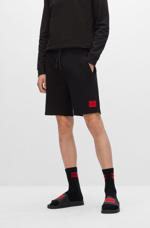 Shorts De Algodão Francês Felpudo Com Logo