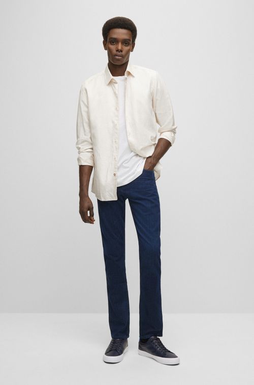 Calça Jeans Slim Fit Em Denim Super Macio