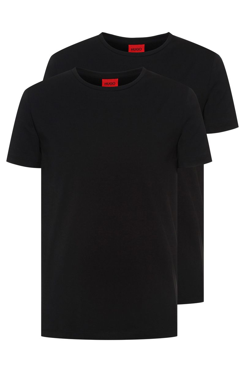 Conjunto 2 Camisetas Gola Redonda Em Algodão Stretch