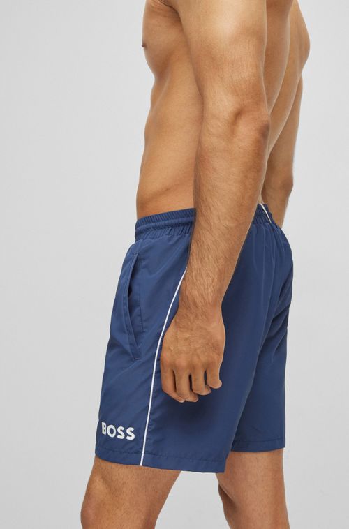 Shorts De Praia De Secagem Rápida Com Logo