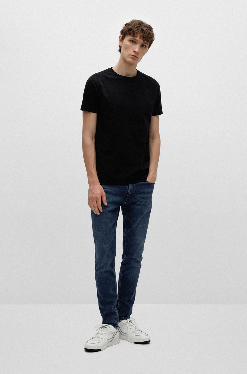 Conjunto 2 Camisetas Gola Redonda Em Algodão Stretch
