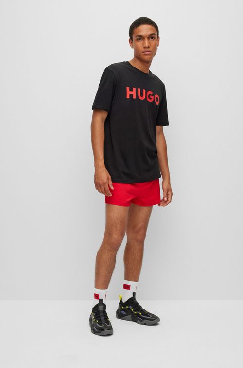 Camiseta De Algodão Regular Fit Com Logo
