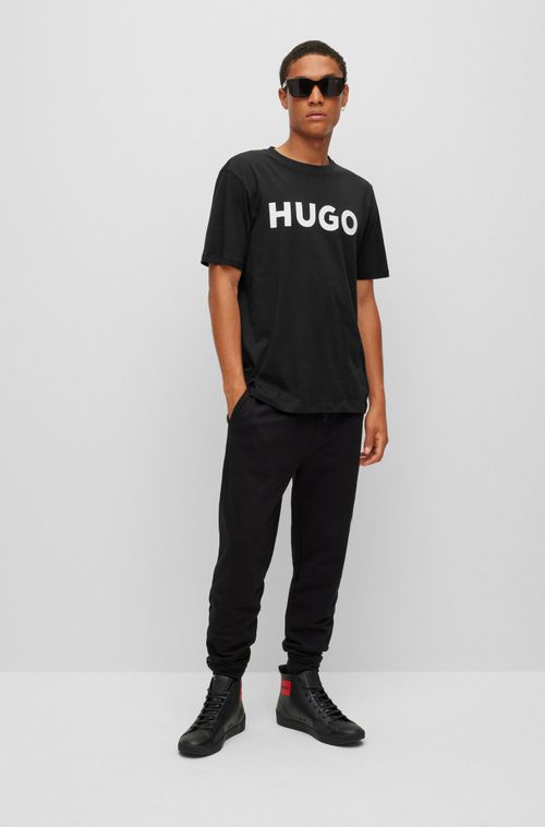 Camiseta De Algodão Regular Fit Com Logo