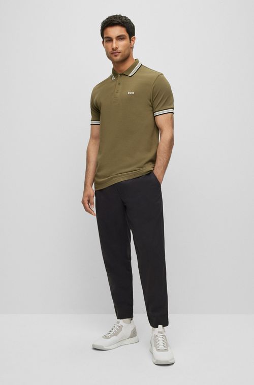 Camisa Polo Em Algodão Orgânico Com Logo