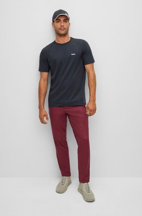 Camiseta Em Algodão Stretch Com Logo