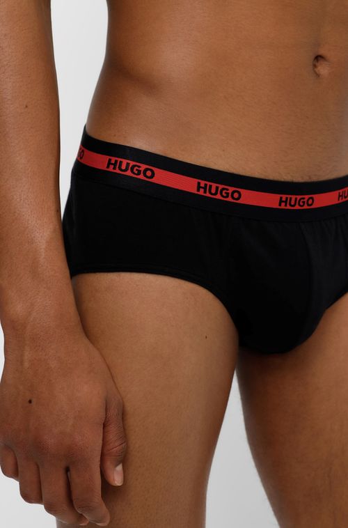 Conjunto 2 Cuecas Em Algodão Stretch Com Logo