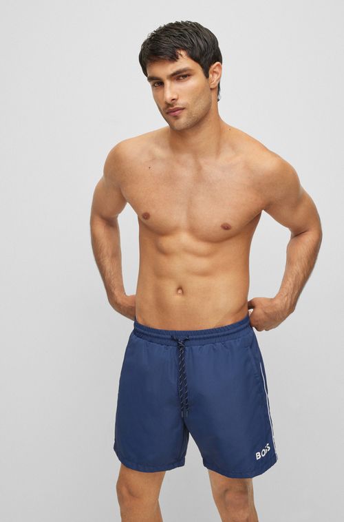 Shorts De Praia De Secagem Rápida Com Logo