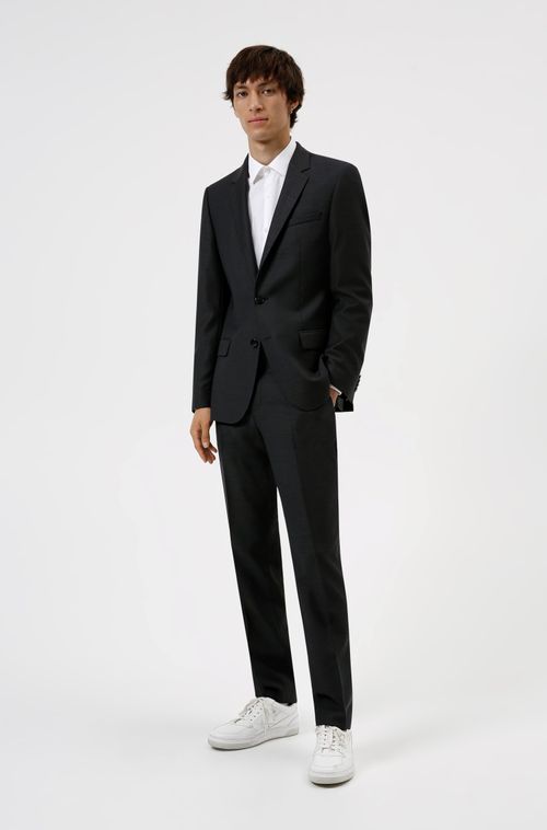 Camisa De Ajuste Slim Em Popelina De Algodão