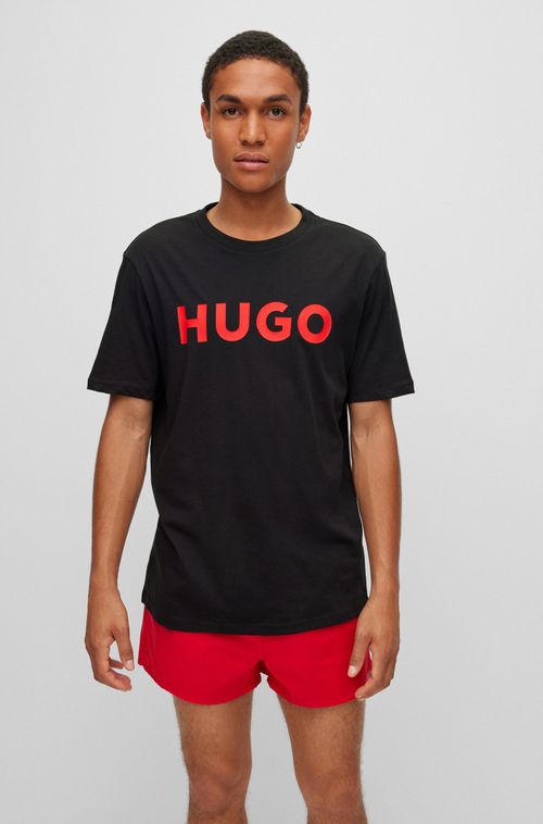 Camiseta De Algodão Regular Fit Com Logo