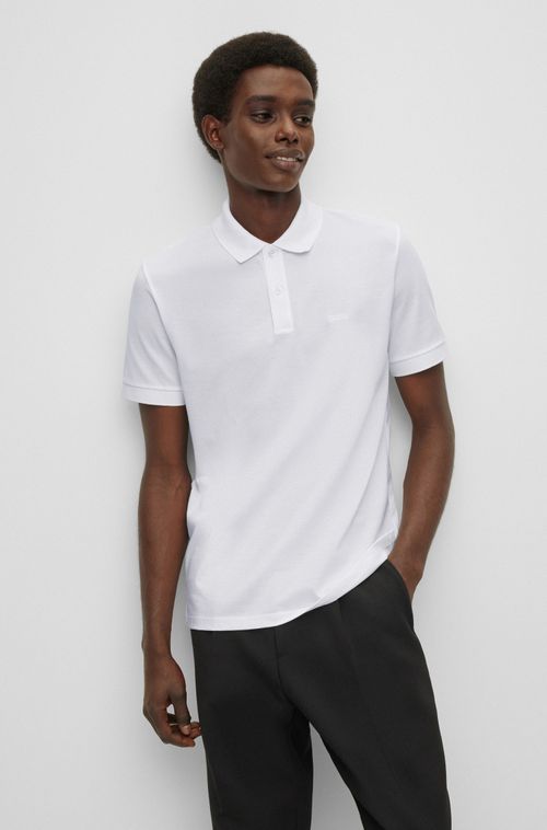 Camisa Polo Em Algodão Orgânico Com Logo Bordado