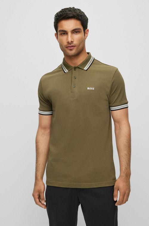 Camisa Polo Em Algodão Orgânico Com Logo