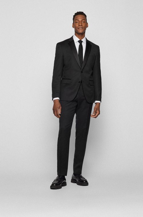 Blazer De Smoking Em Sarja De Lã Virgem