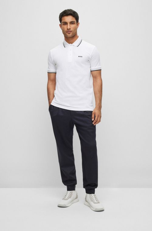 Camisa Polo Em Algodão Orgânico Com Logo