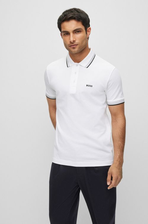 Camisa Polo Em Algodão Orgânico Com Logo