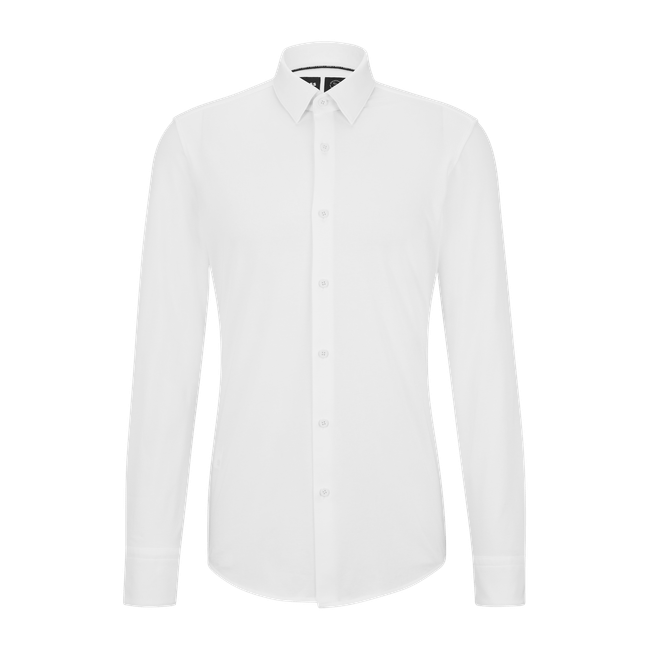 Camisa De Ajuste Slim Em Algodão Elástico De Alto Desempenho