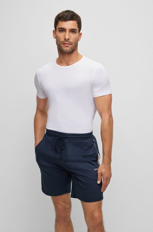 Conjunto De Duas Camisetas Em Algodão Stretch Com Logotipo