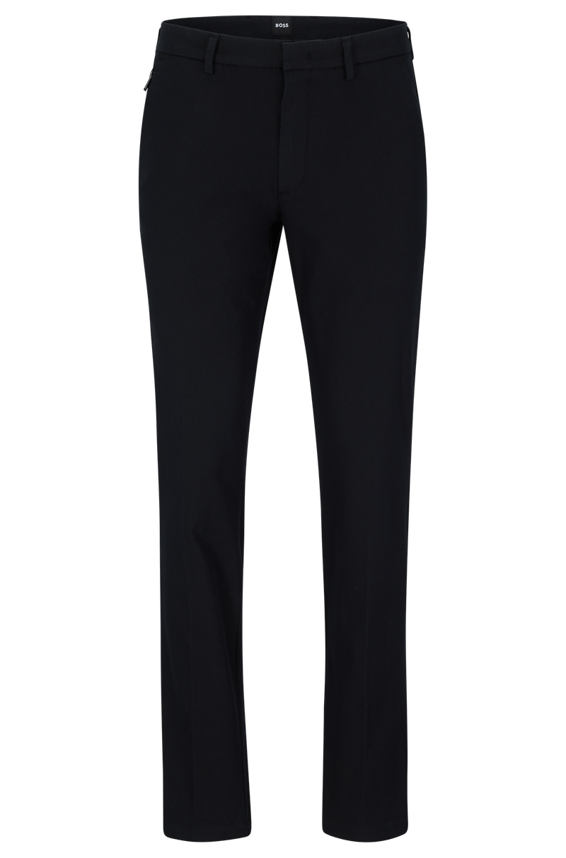 Calças De Ajuste Fino Em Mistura De Algodão Com Stretch